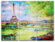 "Colorful Painting of Eiffel" Metal Wall Art, 3 Panels, 36"x28"