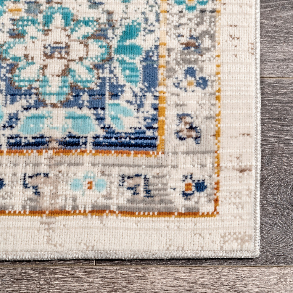 Nuloom Ainsley Fading Token Traditional Vintage Area Rug, Blue 10'x14'