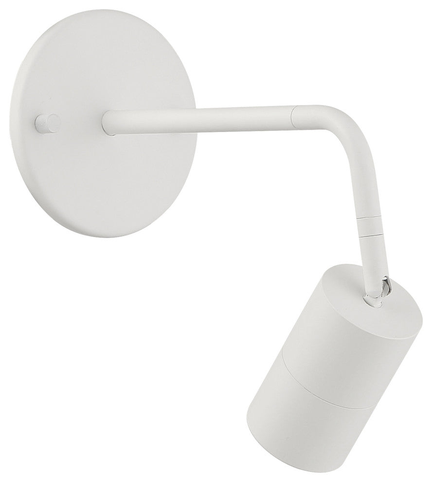 Cafe 1 Light LED Wall Or Ceiling Spotlight, Matte White