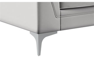 Global Furniture USA U6109 Gray Fabric PVC Loveseat with Metal Legs