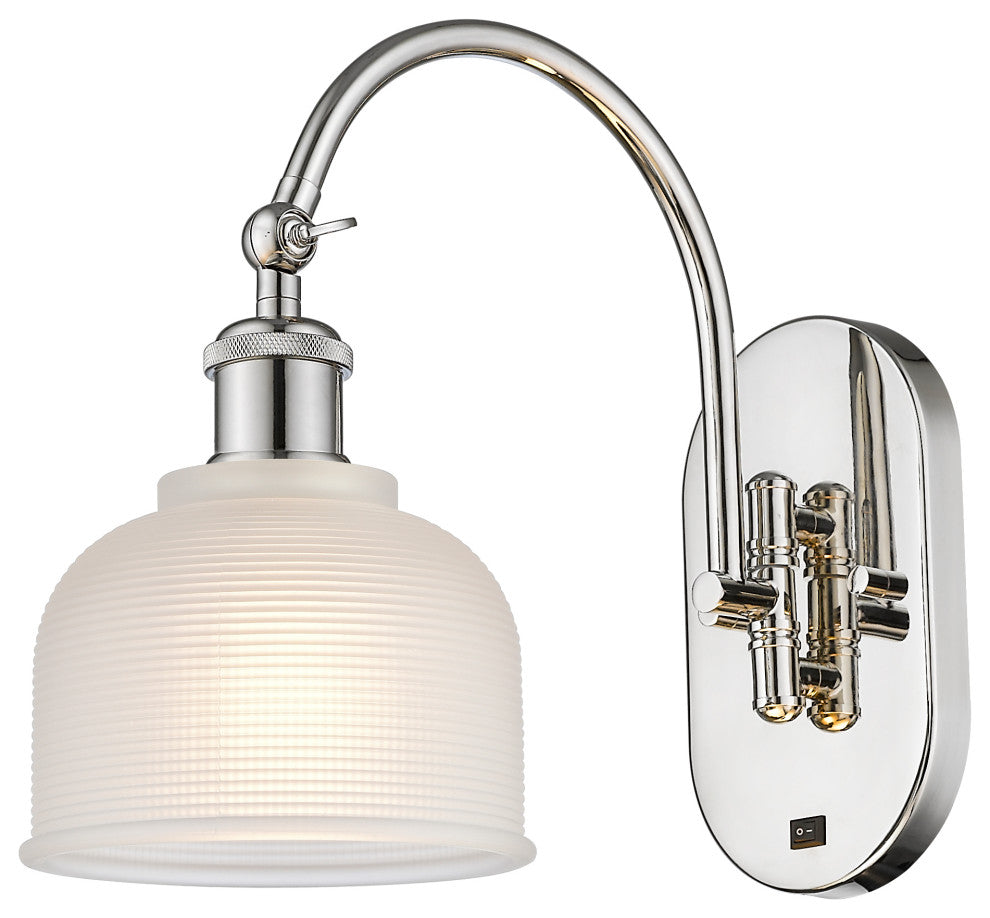 Innovations 518-1W-PN-G411 Dayton 1 Light 5.5" Sconce, Polished Nickel