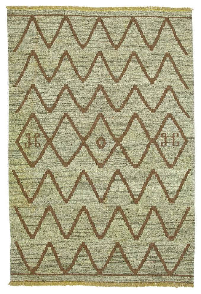 Rug N Carpet - Hand-knotted Turkish 7' 2'' x 10' 4'' Unique Wool Kilim Rug