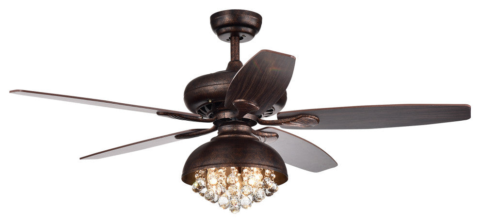 Fredix 52" Ceiling Fan, Remote Controlled