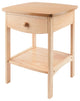 Claire Curved Accent Table, Nightstand, Natural