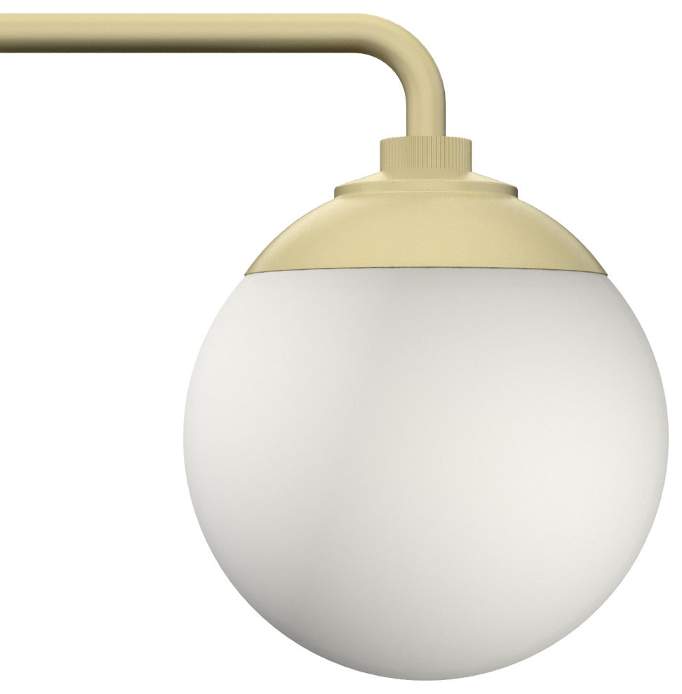 Hunter Hepburn Painted Modern Brass 4-Light Vanity Wall Fixture