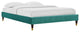 Harlow King Performance Velvet Platform Bed Frame-Teal