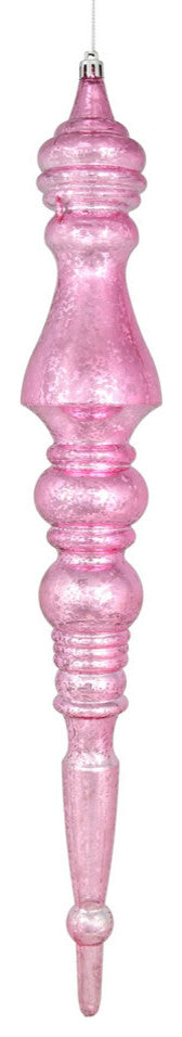 Vickerman N190979D 20" Pink Mercury Finial, Pack of 2