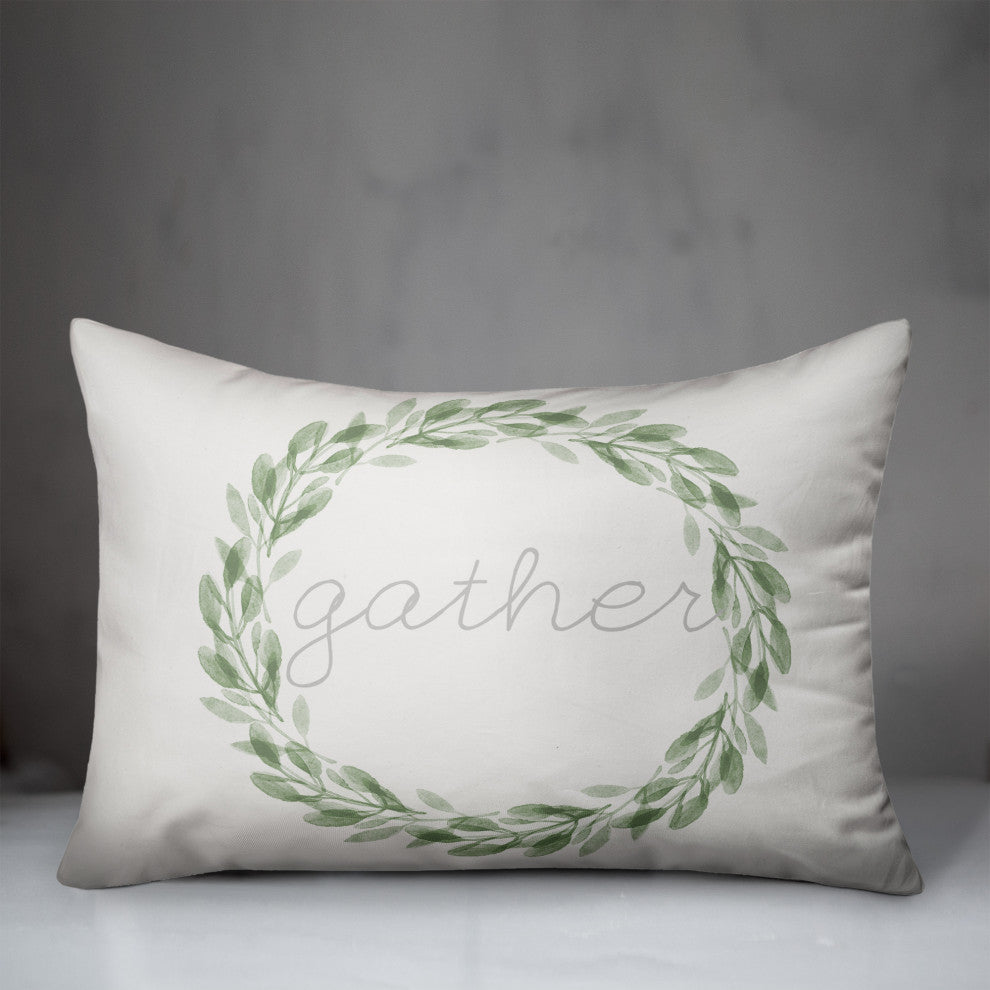 Gather Wreath 14x20 Spun Poly Pillow
