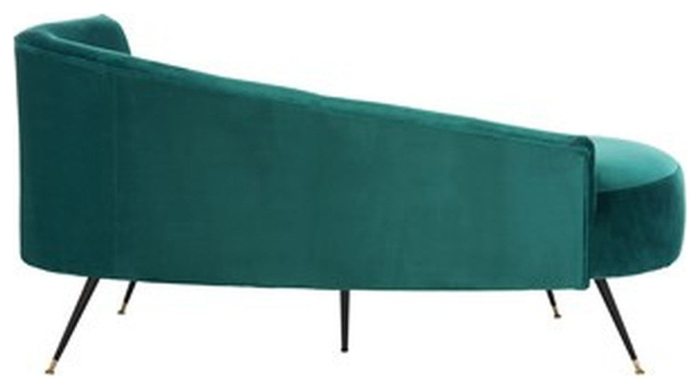 Safavieh Evangeline Parisian Settee, Emerald/Black