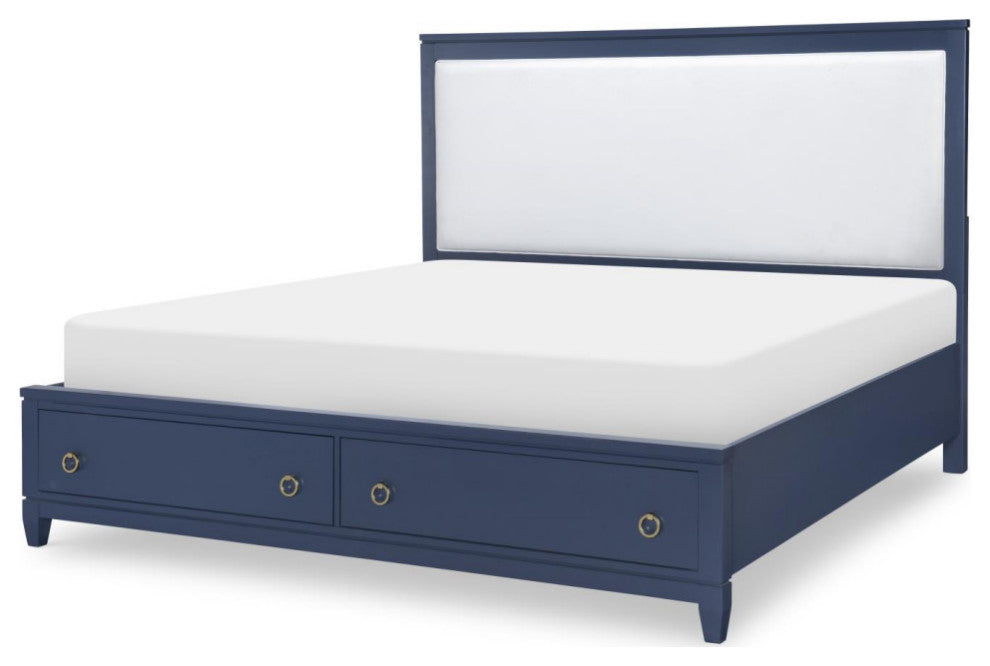 Summerland Complete Upholstered Bed With Storage, Queen
