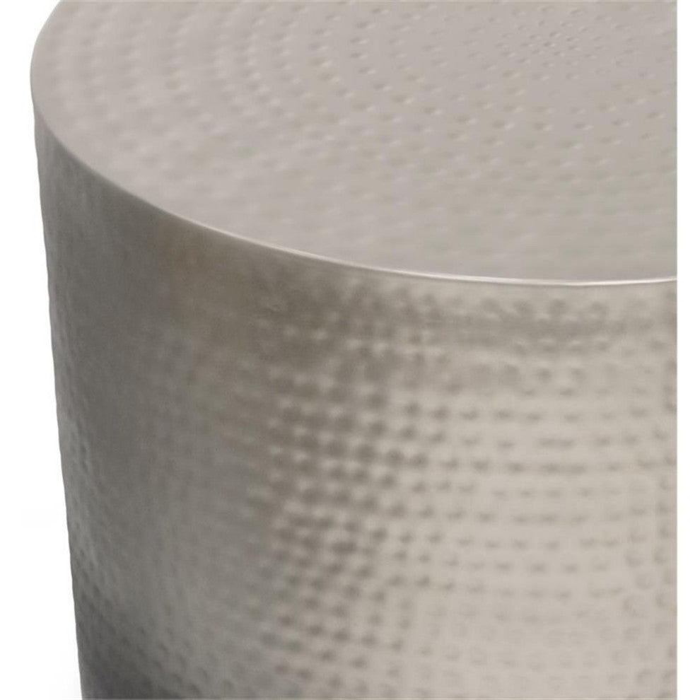 Nova Boho 19" Wide Metal Metal Side Table, Silver Ombre, Fully Assembled