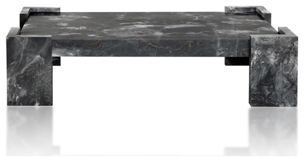 Gypsum Marble Coffee Table, Petrol