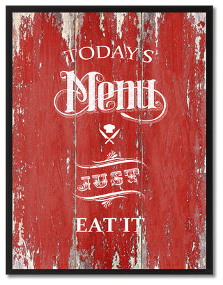 Today's Menu  Inspirational, Canvas, Picture Frame, 22"X29"