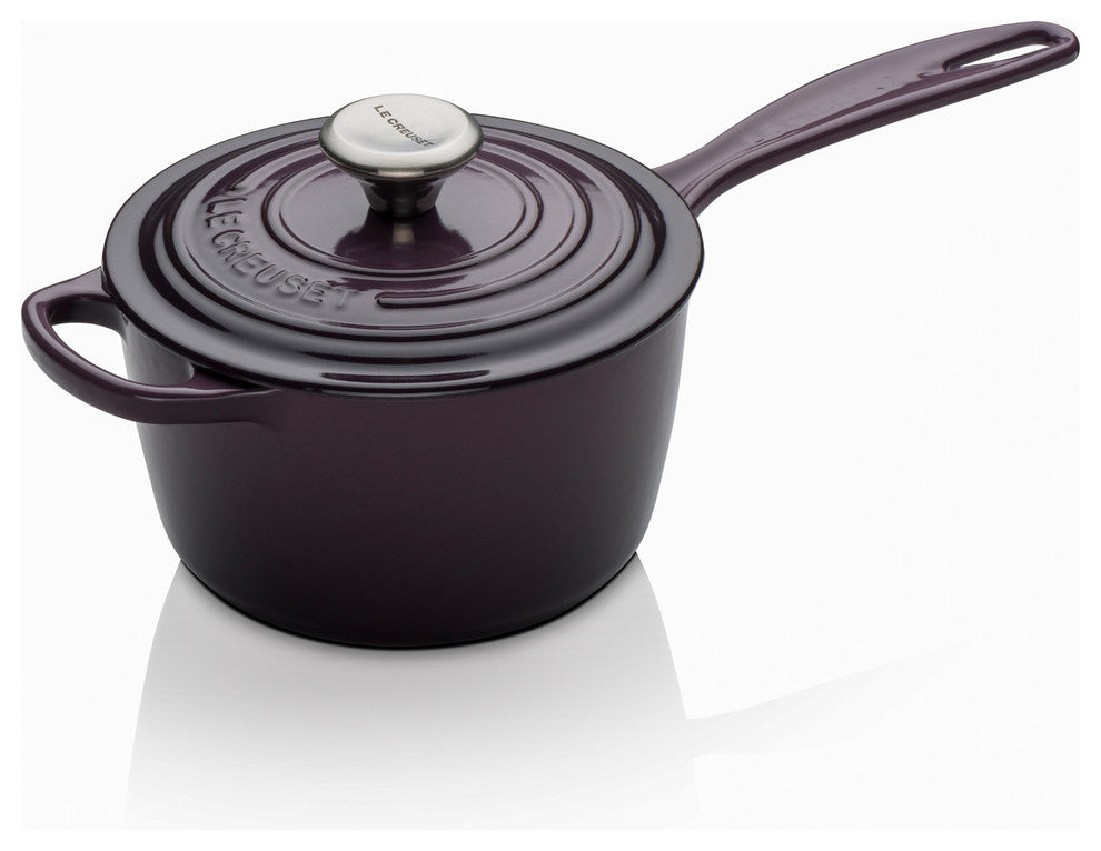 Le Ceruse Signature Cast Iron Saucepan Set, Cassis
