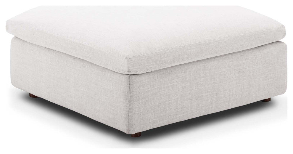 Commix Down Filled Overstuffed Ottoman Beige