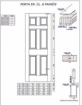 Kimberly Bay Interior Door Colonial 6-Panel, 1.375"x18"x80"