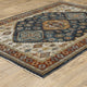 Augustus Medallion Blue/ Multi Indoor Area Rug, Blue, 6'7"x9'6"
