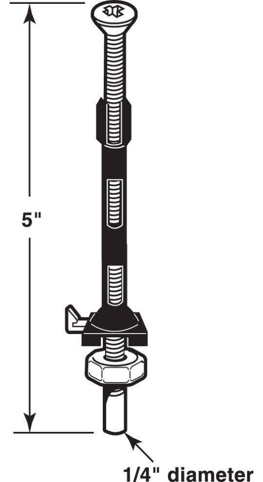 Bi-Fold Door Bottom Pivot Rod, 5", 2Pack