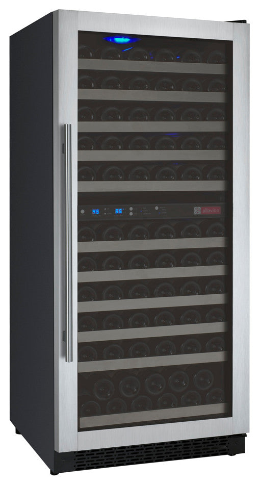 Wine Cooler: 24" FlexCount II Tru-Vino 121 Bottle Dual Zone Stainless Steel