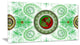 Light Green Psychedelic Relaxing Art, Oversized Abstract Canvas Art Print, 60x28