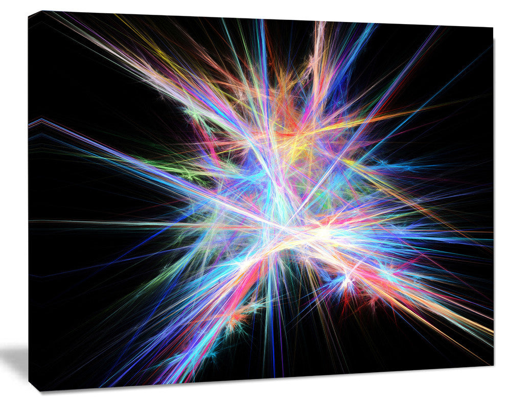 Light Blue Spectrum of Light, Abstract Canvas Art Print, 40x30
