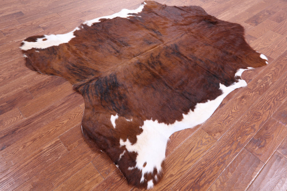 Organic Natural Hair-On Cowhide Area Rug 6' 3" X 5' 7" C2044