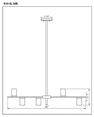 Zlite 814-5L-MB-OBR 5-Light Island/Billiard, Other