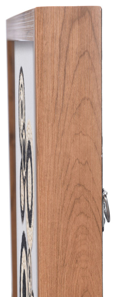 Two Tone II Woven Shadow Box Wall Art Black, White Finish Natural Frame