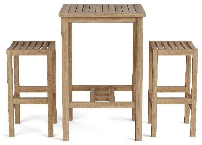 Anderson Teak Set-113A Bahama Montego 3-Pieces Square Bar Set