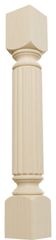 Raymond Reeded Cabinet Column (Top Block: 6", Bottom Block: 7"), Rubberwood
