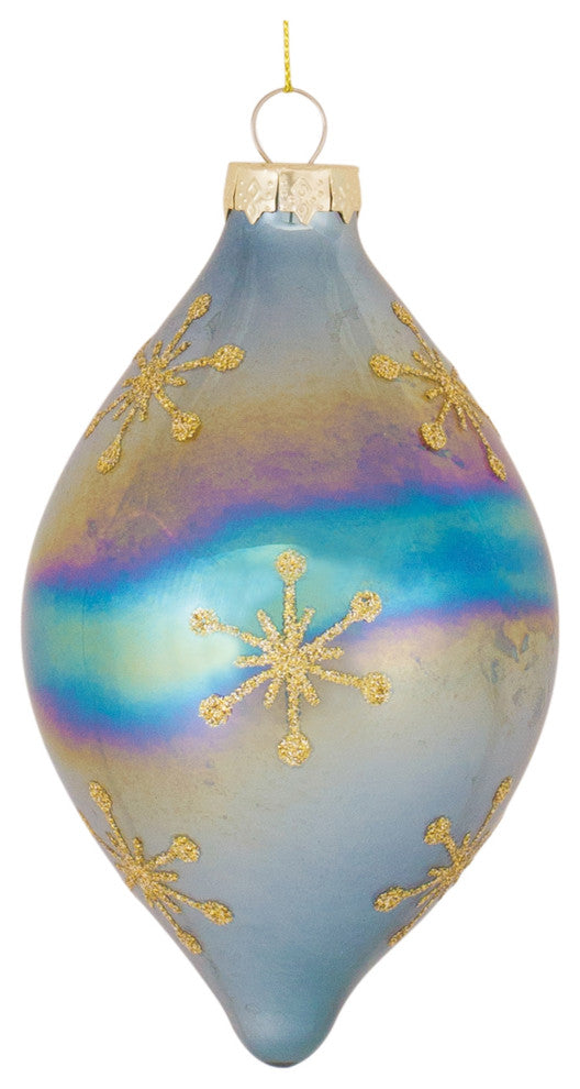 Irredescent Glass Snowflake Ornament, 6-Piece Set