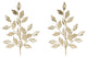 Glittered Leaf Spray, Set of 2