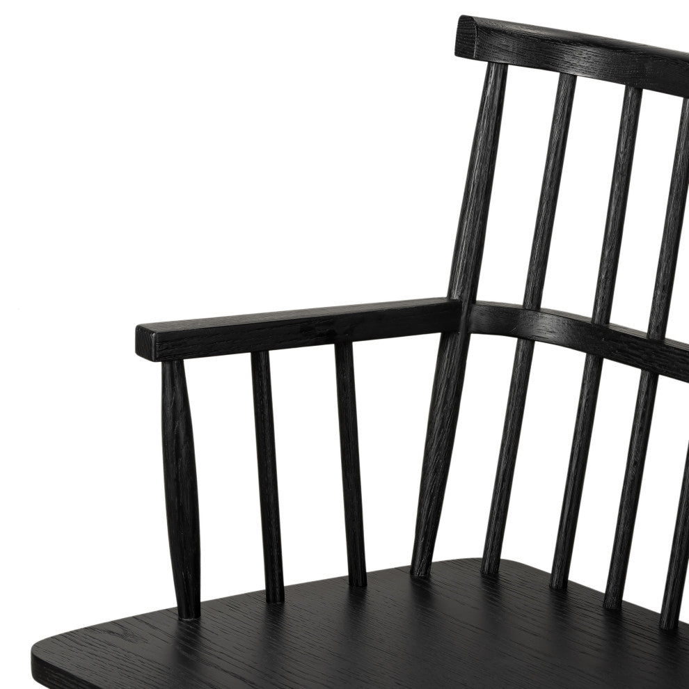 Aspen Large Bench-Black Oak