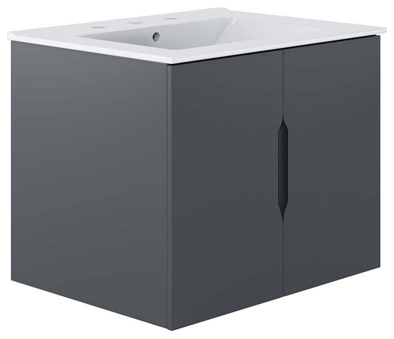 Vitality 24" Bathroom Vanity, Gray White