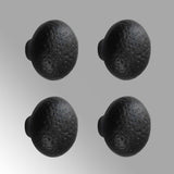 4 Pcs Black Cabinet Knob Wrought Iron Drawer Pull Handles Cabinet Door Handle