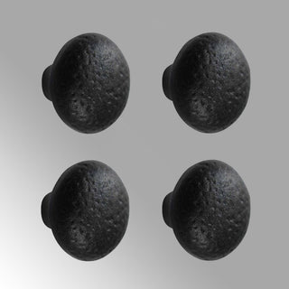 4 Pcs Black Cabinet Knob Wrought Iron Drawer Pull Handles Cabinet Door Handle