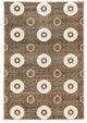 Linon Prisma Karma Machine Made Polypropylene 5'3"x7'6" Rug in Brown