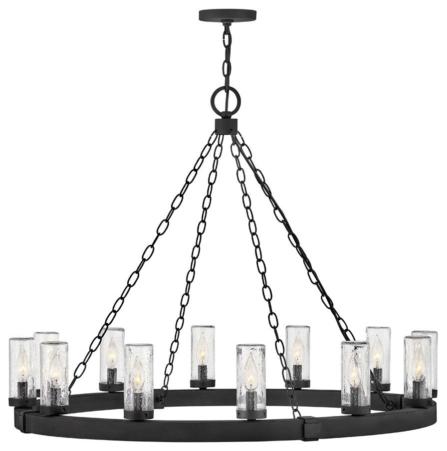 Sawyer LED Hanging Lantern, Black