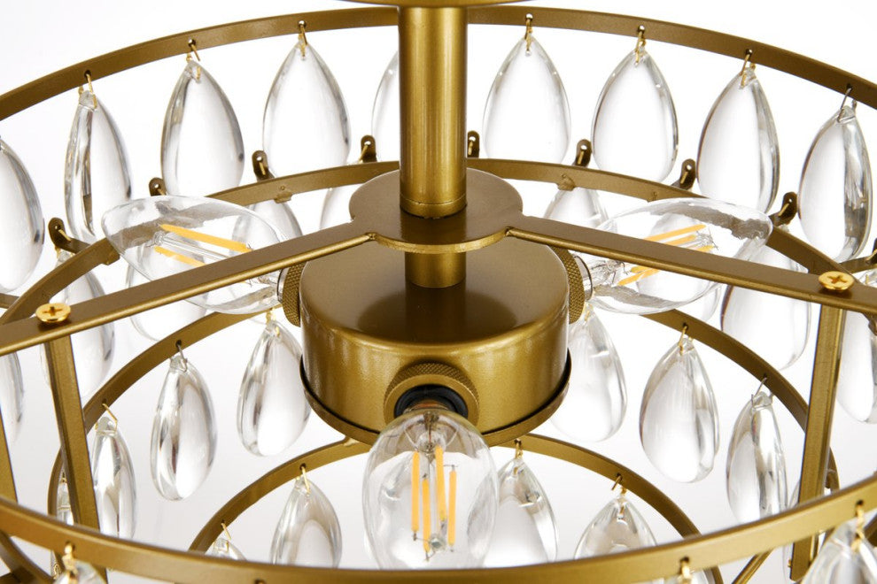 Murphy 14" Flush Mount, Brass