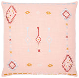 Surya Zina Dusty Pink Pillow Shell With Down Insert 18"H X 18"W