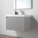 Floating Bathroom Vanity with Sink, Wall Mounted Vanity, Grey, 30" W/ Sink, Side Cabinet