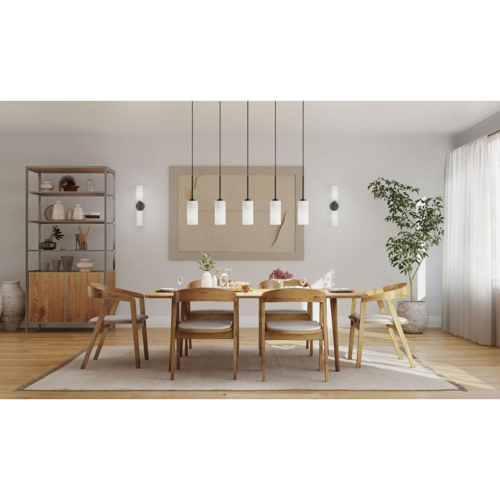 Cofield Collection One-Light Matte Black Transitional Pendant