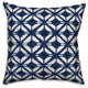 Navy Watercolor Diamond 16x16 Throw Pillow