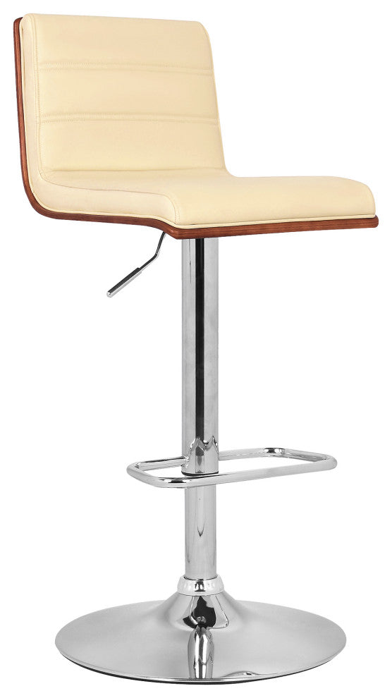 Aubrey Swivel Bar Stool, Cream