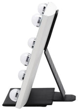 Lumiere Touch Pad Mini LED Makeup Mirror, White, Hollywood Led Bulbs