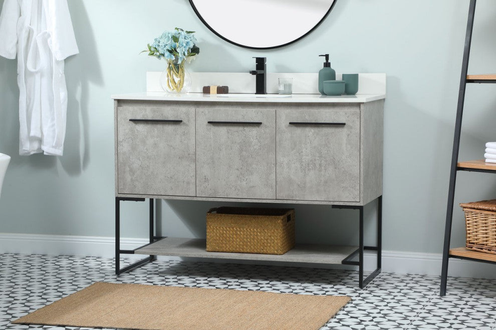 Elegant Decor Sloane Bathroom Vanity Concrete Grey