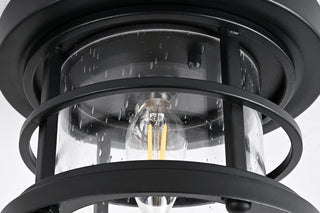 Home Living 8" Outdoor Flush Mount, Black