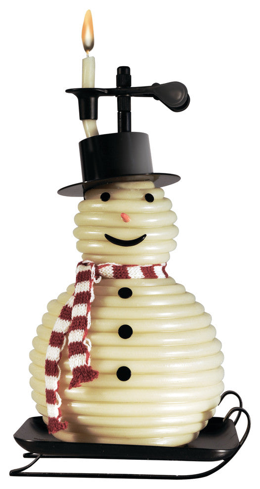 100 Hour Snowman Beeswax Candle Vanilla Scent