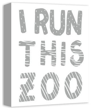 I Run This Zoo 11x14 Canvas Wall Art