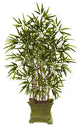 45' Bamboo Tree With Decorative Planter, Green